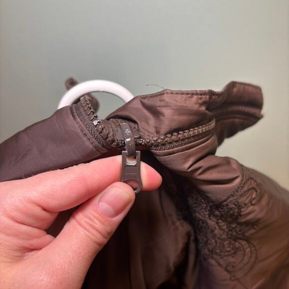 Columbia Women’s Mocha Brown Embroidered Puffer Jacket Size Small - Picture 13 of 13